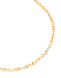 Gold Plated Rolo Chain Necklace - link has visual effect only