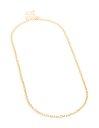 Gold Plated Rolo Chain Necklace - link has visual effect only