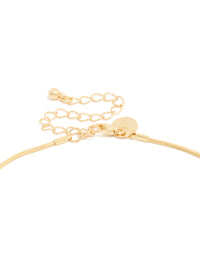 Gold Plated Adjustable Teardrop End Toggle Necklace - link has visual effect only
