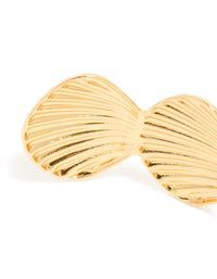 Gold Plated Shell Statement Wrist Cuff - link has visual effect only