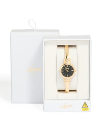 Gold Plated Black Watch Face Centre Bangle - link has visual effect only