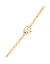 Gold Vintage Mini Square Watch - link has visual effect only