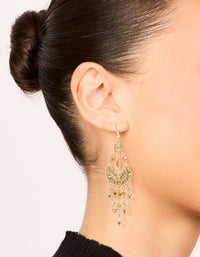 Gold Boho Dangly Drop Earrings - link has visual effect only