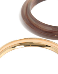 Gold & Acrylic Bangles 4-Pack - link has visual effect only