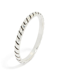 Sterling Silver Textured Black Enamel Ring - link has visual effect only
