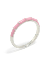 Sterling Silver Pink Enamel Ring - link has visual effect only