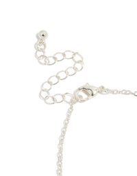 Silver Plated Cubic Zirconia Outline Flower Bracelet - link has visual effect only