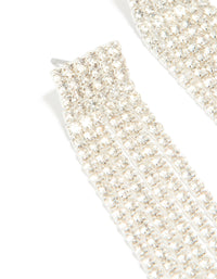Silver Diamante Waterfall Drop Earrings - link has visual effect only