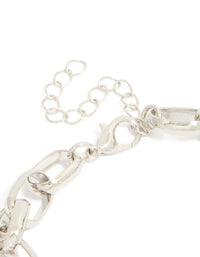 Silver Multi Charm Bracelet - link has visual effect only
