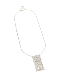 Silver Diamante Bag Necklace - link has visual effect only