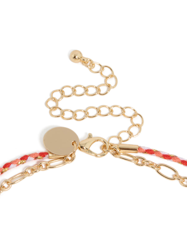 Gold Shell & Evil Eye  Charm Layered Necklace