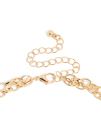 Gold Ocean Charm Layered  Necklace - link has visual effect only