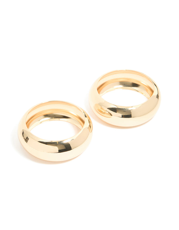 Gold Oversized Bangles 2-Pack