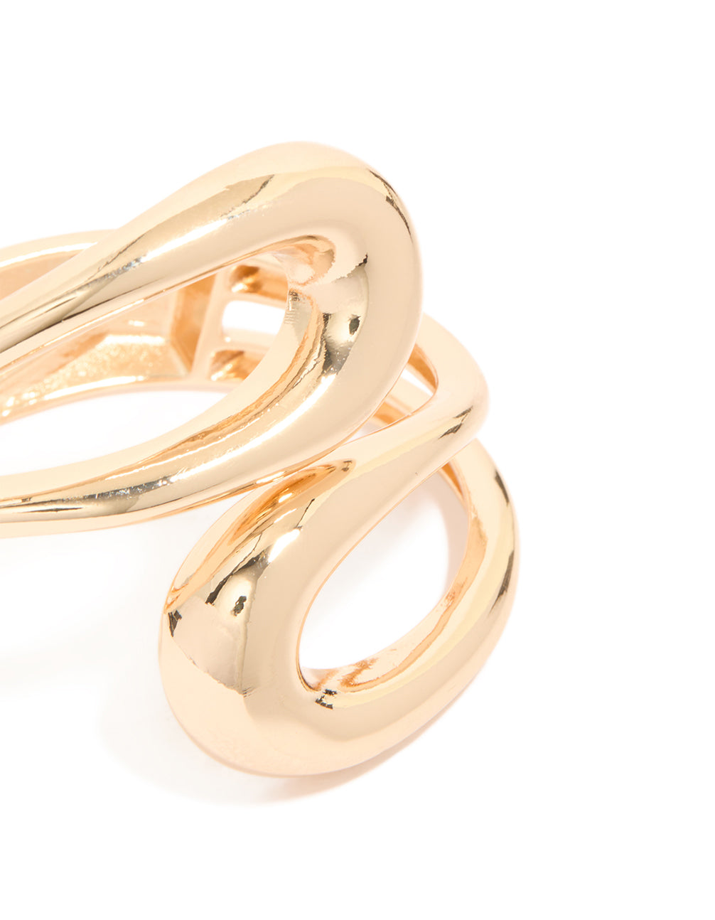 Gold Wrapped Loop Hinged Bangle