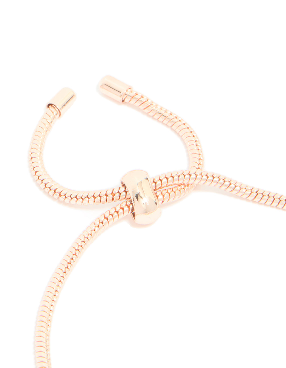 Rose Gold Diamante Heart & Butterfly Charm Toggle Bracelet