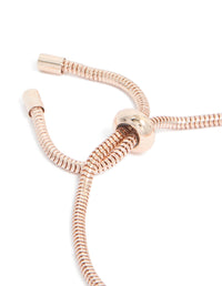Rose Gold Flower & Heart Charm Toggle Bracelet - link has visual effect only