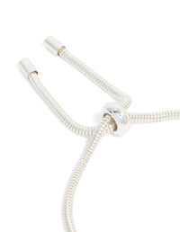 Silver Pink Bead & Butterfly Charm Toggle Bracelet - link has visual effect only