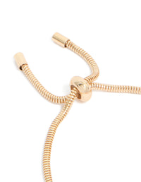 Gold Flower & Heart Charm Toggle Bracelet - link has visual effect only