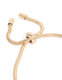 Gold Key & Lock Charm Toggle Bracelet - link has visual effect only