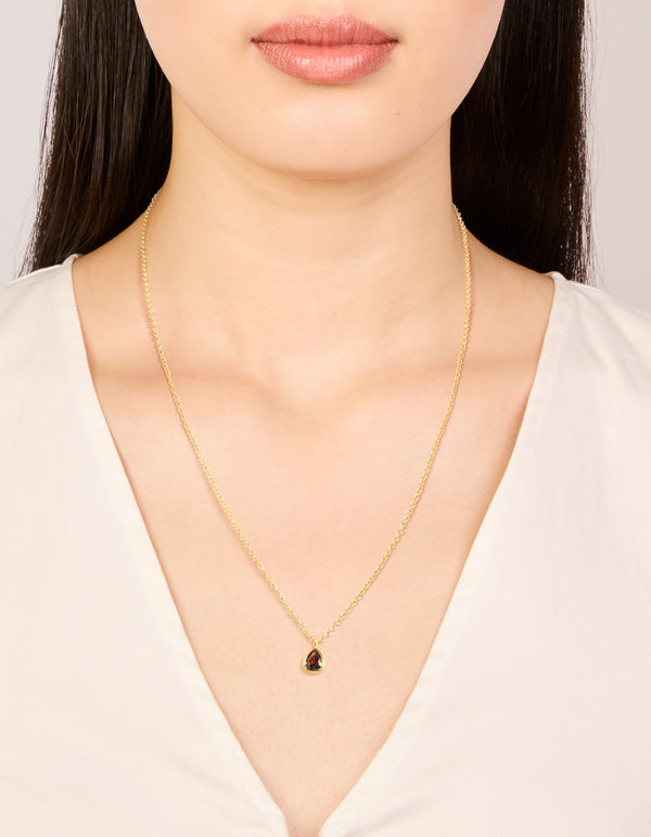 Gold Plated July Birthstone Necklace