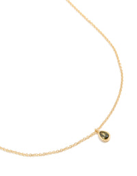 Gold Plated August Birthstone Necklace - link has visual effect only