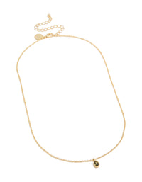 Gold Plated August Birthstone Necklace - link has visual effect only
