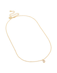 Gold Plated April Birthstone Necklace - link has visual effect only