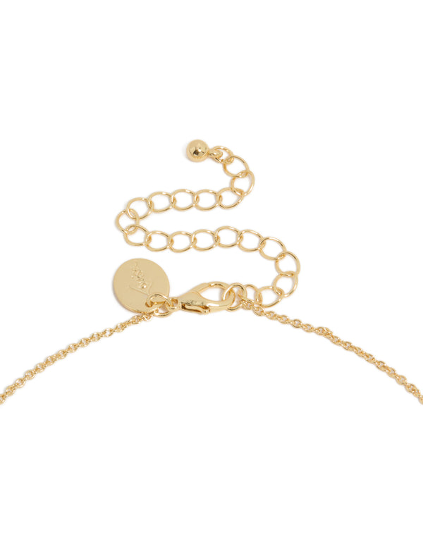Gold Plated May Emerald Birthstone Necklace