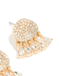 Gold Diamante Jellyfish Stud Earrings - link has visual effect only
