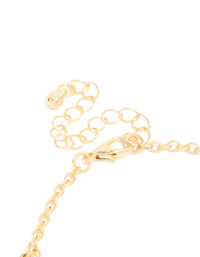 Gold Plated Angel & Cross Charms Bracelet - link has visual effect only