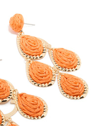 Orange Paper Teardrop Earrings - link has visual effect only