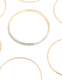 Gold & Blue Glitter Bangles 21-Pack - link has visual effect only