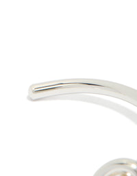 Silver Plated Knotted Wrist Cuff - link has visual effect only