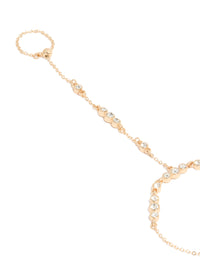 Gold Adjustable Hand Chain - link has visual effect only