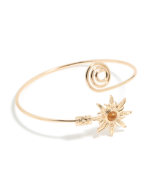 Gold Celestial & Swirl Arm Cuff