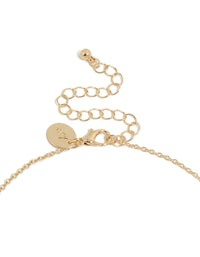 Crafted with attention to detail, this kids necklace features animal bear pendant in gold plated metal clasp detail view - link has visual effect only