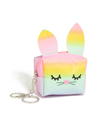 Kids Rainbow Fabric Bunny Purse - link has visual effect only