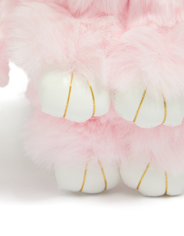 Kids Pink Polyester Bunny Key Chain