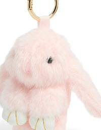 Kids Pink Polyester Mini Bunny Key Chain - link has visual effect only