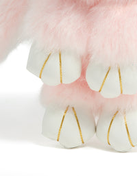 Kids Pink Polyester Mini Bunny Key Chain - link has visual effect only