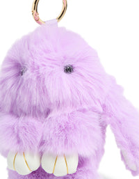 Kids Purple Polyester Bunny Key Chain - link has visual effect only