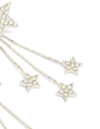 Silver Multi Star Drop Earrings - link has visual effect only