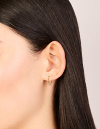 Gold Plated Surgical Steel Thick Sleeper Earrings 12 MM - link has visual effect only