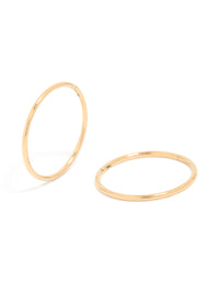 Gold Plated Surgical Steel 12 MM  Fine Sleeper Earrings - link has visual effect only