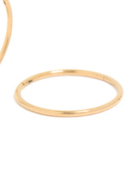 Gold Plated Surgical Steel 12 MM  Fine Sleeper Earrings - link has visual effect only