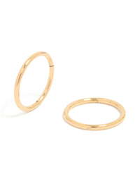 Gold Plated Surgical Steel 10 MM Thick Sleeper Earrings - link has visual effect only