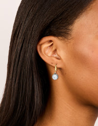 Mixed Metal Plated Cubic Zirconia Huggie Drop Earrings - link has visual effect only