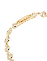 Gold Plated Bezel Cubic Zirconias Tennis Bracelet - link has visual effect only