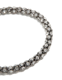 Mixed Metal Plated Diamante Fireball Chain Bracelet - link has visual effect only