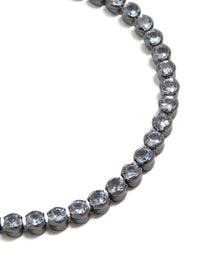 Gunmetal Silver Plated Cubic Zirconia Circle Tennis Bracelet - link has visual effect only